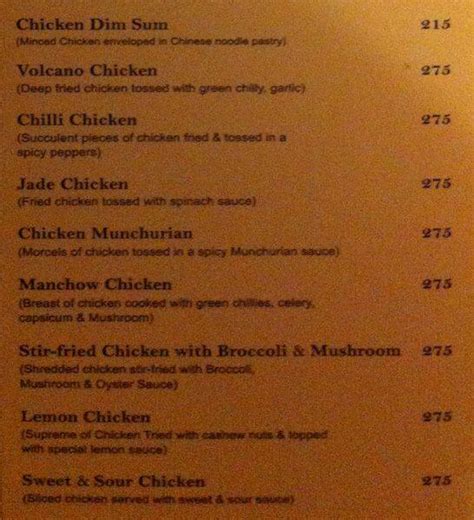 Menu at Porsche, Chennai, 41
