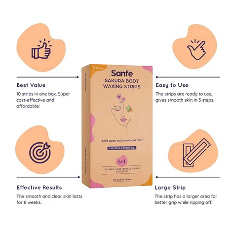 Buy SANFE SAKURA BODY WAX STRIPS Online & Get Upto 60% OFF at PharmEasy