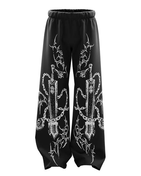 Black Toji Straight Fit Baggy Pants