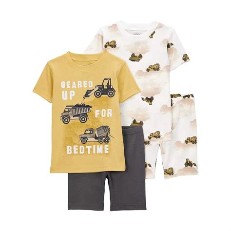 Toddler Boy Carter's 4-Piece Construction Print Snug Fit Cotton Pajamas
