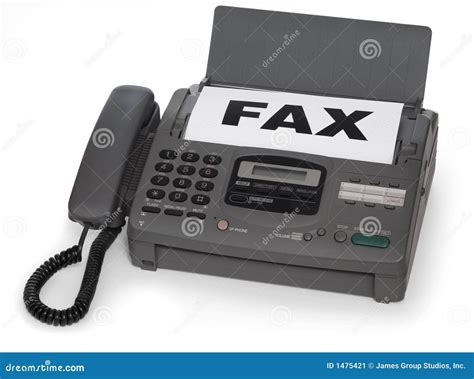 Fax machine stock image. Image of communications, sheet - 1475421