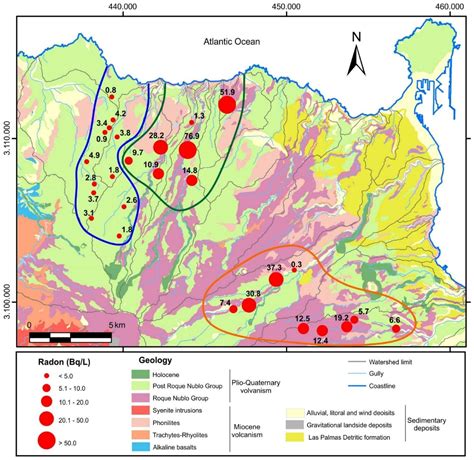 Radon in Groundwater of the Northeastern Gran Canaria Aquifer