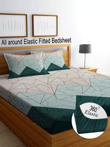 RisingStar 250 TC Cotton King Striped Fitted (Elastic) Bedsheet - Buy ...