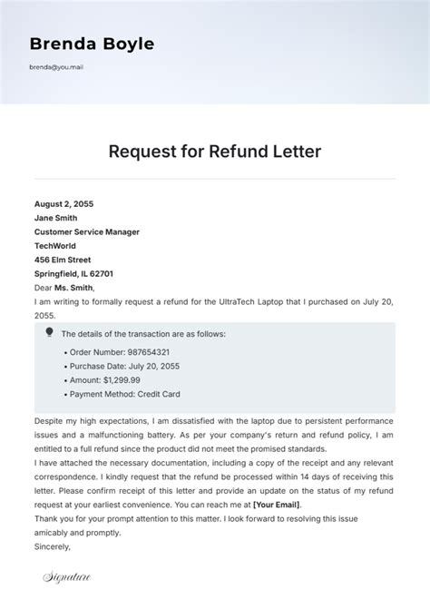 Free Equipment Replacement Request Letter Template to Edit Online