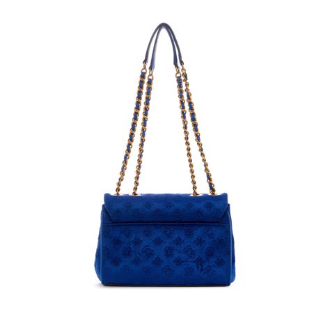 Buy Guess Midnight Blue Self Design Inia Convertible Sling Bag Online