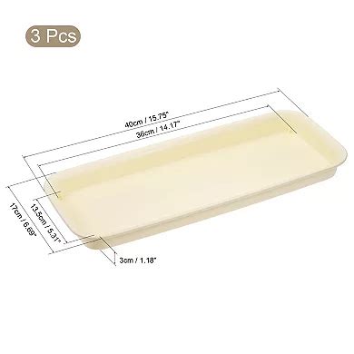 Plant Pot Saucer 40x17cm Plastic Rectangular Flower Drip Tray For ...