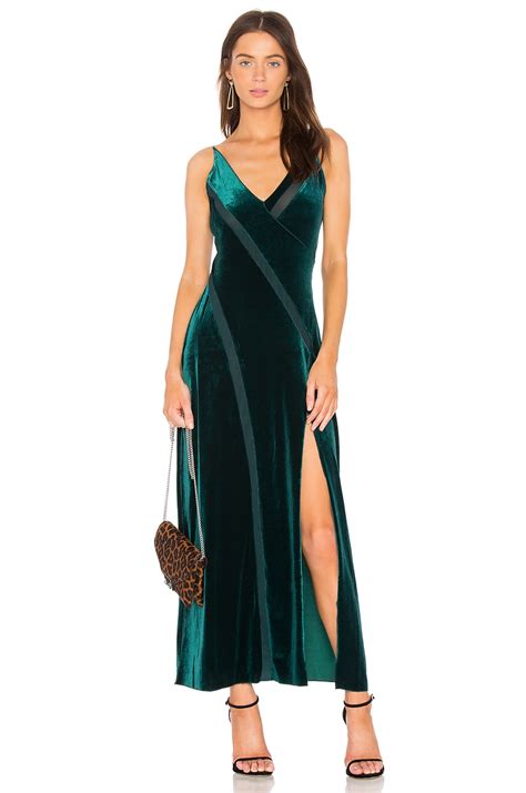 Free People Spliced Velvet Maxi Dress in Green | REVOLVE