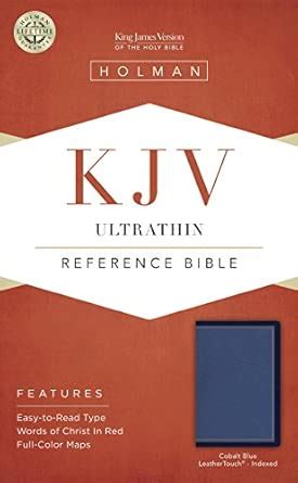 Buy KJV Ultrathin Reference Bible, Cobalt Blue, Indexed Book Online at ...