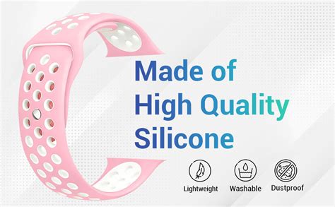 KACA Breatheable Silicone Smart Watch Band Strap for iWatch Series SE 8 ...