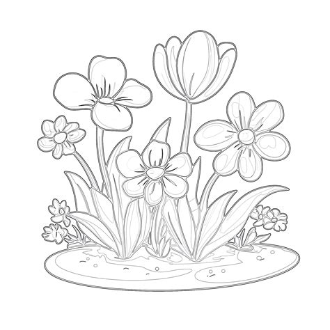 Easy Flower Coloring Pages Printable | Coloring Pages Mimi Panda