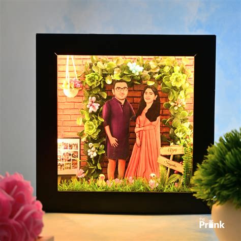 Garden Miniature Box with Lights | Shadow Box | 3d Box With Lights ...