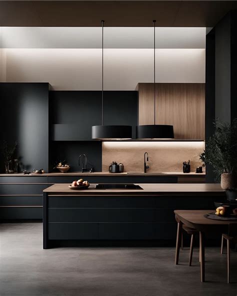 40 Modern Black Kitchen Ideas | Modern black kitchen, Modern kitchen ...
