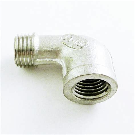1/4" Female NPT x 1/4" Male NPT Stainless Pipe Street Elbow