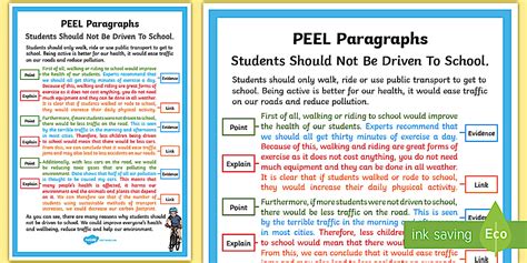Persuasive Writing PEEL Paragraph Poster | Twinkl Resources