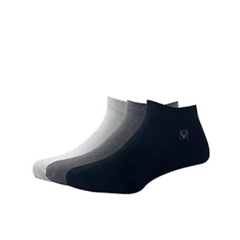 Buy Allen Solly Men'S Cotton Ankle Length Socks (Pack Of 3) - Black ...