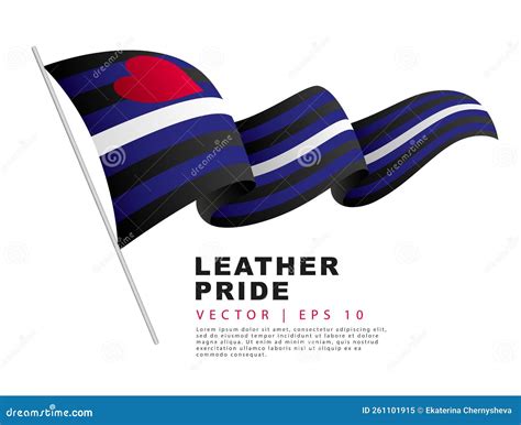 The Leather Pride Flag Hangs on a Flagpole and Flutters in the Wind. a ...