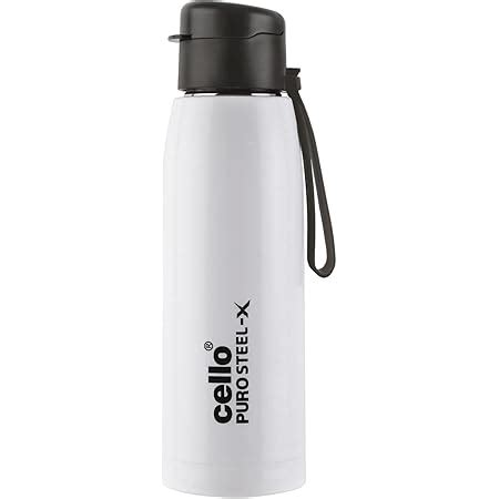 Cello Puro Steel-X Cooper Water Bottle, 600ml, White : Amazon.in: Home ...