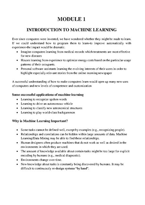 ML-UNIT-1 - machine learning notes - MODULE 1 INTRODUCTION TO MACHINE ...