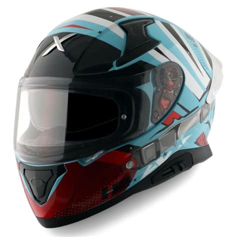 Axor Helmets Apex Hex-2 Helmet (Hex Blue & Red_XL) : Amazon.in: Car ...