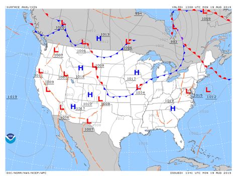 Solved a. How is a warm front shown on this weather map? b. | Chegg.com