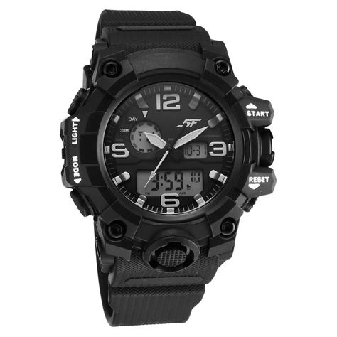 Buy Online SF Sparq Ana Digi Black Dial Polyurethane Strap Watch for ...