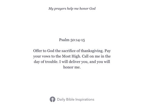 Psalm 50:14-15 - Daily Bible Inspirations