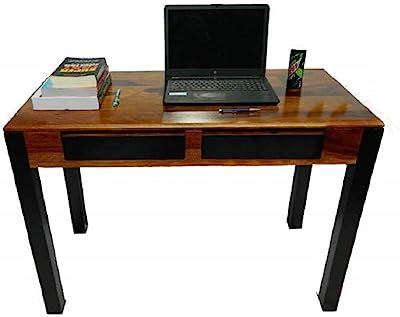 Lukzer Engineered Wood Computer Desk with One Tier Shelves Laptop Study ...