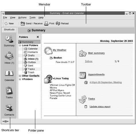Introducción a Evolution (Ximian Evolution 1.4 de Sun Microsystems ...