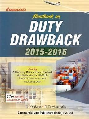 Handbook on DUTY DRAWBACK 2015-2016 (effective from 23-11-2015) : R ...