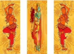 Poster N Frames Radha Krishna 6MM MDF Framed set of 3 Digital Reprint ...