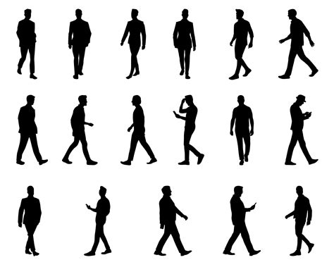 Man Silhouette SVG, PNG, Walking Man SVG, Business Man Svg, Cut Files for Cricut, Silhouette ...