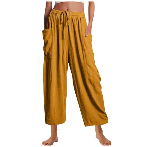 Diufon Womens Plus Size Lounge Pants Elastic Waist Drawstring Pants ...