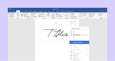 Microsoft Word Tutorial Insert Signature 的图像结果