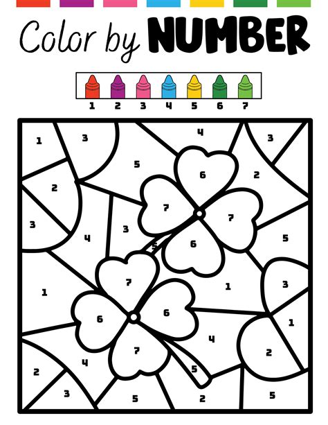 St. Patrick's Day Color by Number FREE printables — xoxoerinsmith.com