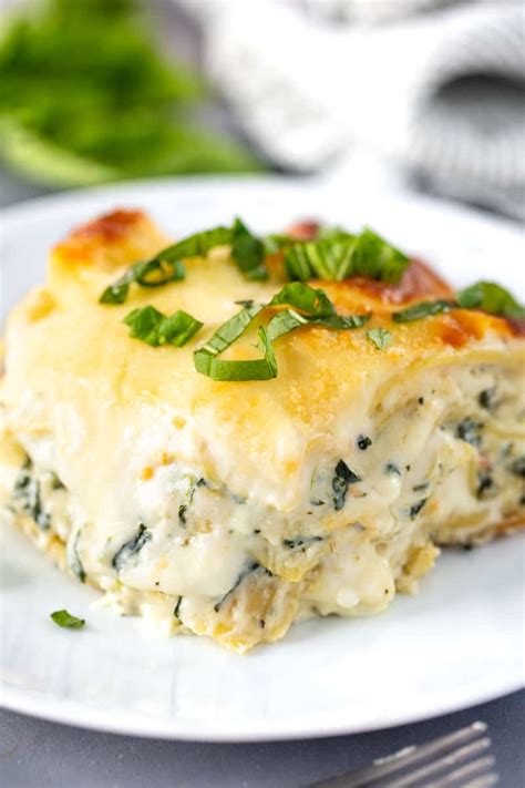 White Spinach Artichoke Lasagna