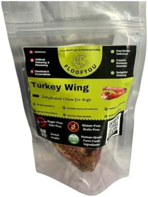 Buy FloofYou Turkey Wing Chew Bone Dehydrated Natural Healthy Dog Treat ...
