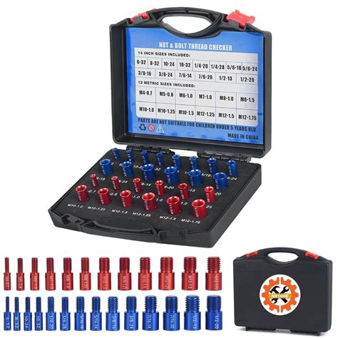 26 PCS Nut & Bolt Thread Checker, 14 Inch & 12 Metric Individually ...