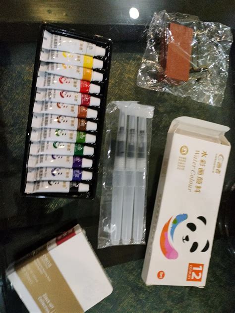 DIANZHU Pocket Artist Watercolor Travel Set, Wooden Paint Palette ...
