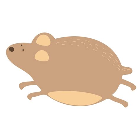 Vektorgrafik eines Hamsters im Boho-Stil auf einem weißen Clipart für ...