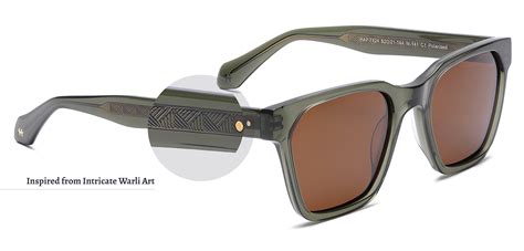 Happster Warli Polarized Unisex Sunglasses Full Frame Square Large 52 ...