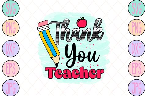 Thank You Teacher Graphic by Wow Magic · Creative Fabrica