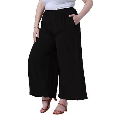 Plus Size Palazzo Pants for Women Wide Leg with Pockets Casual Summer Pants