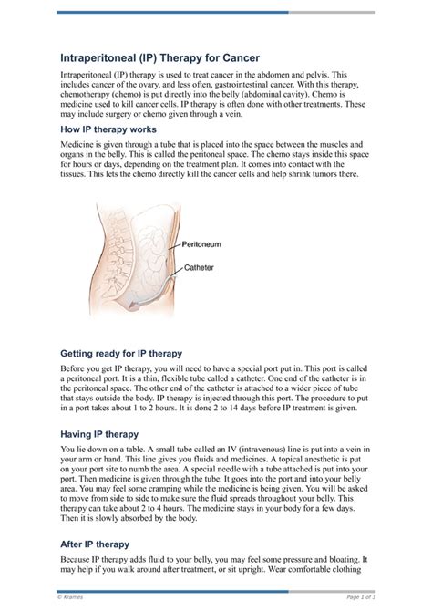 Image result for Intraperitoneal Therapy