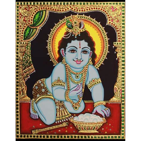 TANJORE PAINTING BABY KRISHNA