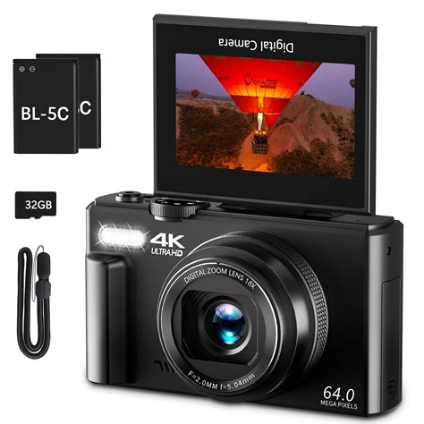 4k Digital Camera For Photography 64mp Vlogging Camera For Youtube ...