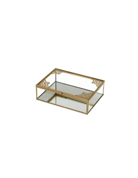 CAJA CRISTAL-METAL 20 X 14,50 X 6 CM
