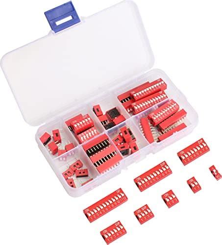 Double Row Dip Switch Assorted Kit in Box 1 2 3 4 6 8 10 12 Position 2 ...