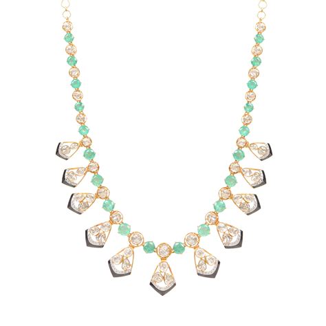 The Viridian Diamond Polki Necklace - Shop Online – Polki Stories by ...