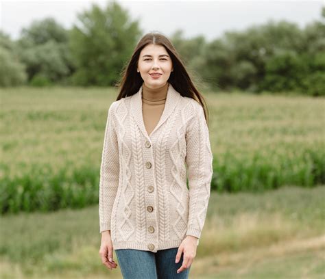 Ladies Shawl Collar Cardigan