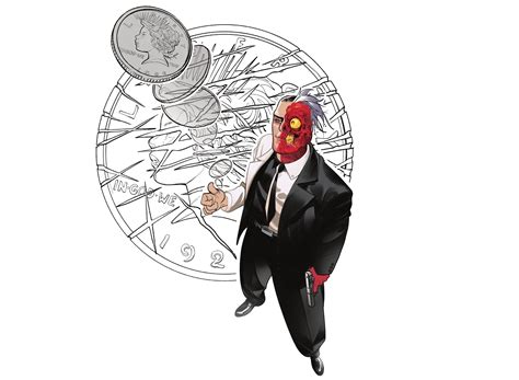 Two-Face, Harvey Dent, standing, boys with guns, Batman, DC Comics ...